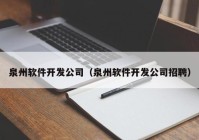 泉州软件开发公司（泉州软件开发公司招聘）