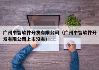 广州中智软件开发有限公司（广州中智软件开发有限公司上市没有）