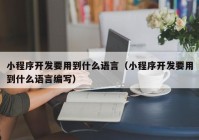 小程序开发要用到什么语言（小程序开发要用到什么语言编写）